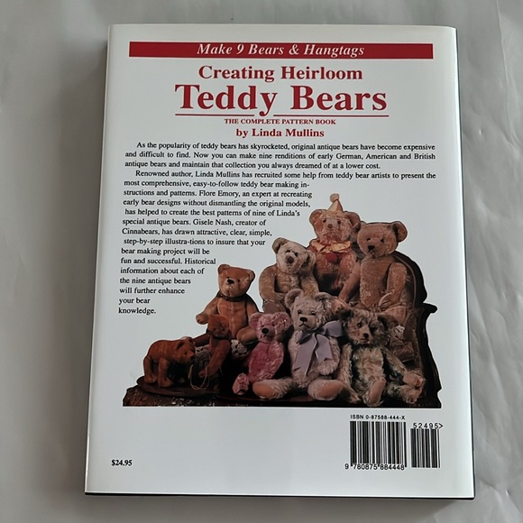 NWT Creating Heirloom Teddy Bears Complete Pattern Book 1995 Linda Mullins 🧸 - Picture 3 of 17